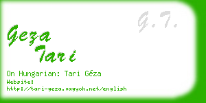 geza tari business card